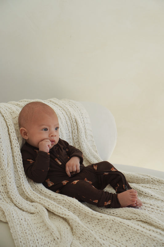 Zip Romper - Teddies