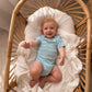 Bamboo T-shirt Onesie - Blue Stripes
