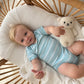 Bamboo T-shirt Onesie - Blue Stripes