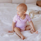 Bamboo T-shirt Onesie - Pink Stripes